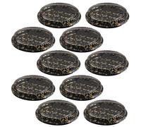Katolang 10 Pack Round Sandwich Platter Trays Large Plastic Tray with Clear Lids Food-Grade Durable Elegant Catering Trays Sushi Box for Takeout Food Catering Picnic M