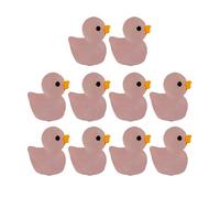 Katolang 10Pcs Duck Ornament Glow in The Dark Realistic 3D Miniature Luminous Duck Statue Crafts Decoration DIY Accessories Miniature Duck