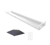 Katolang Extendable Steel Over The Stove Shelf, Magnetic Stove Top Storage Rack, Heavy Duty Spice Organizer for Kitchen White