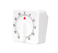 Katolang Mechanical Timer 60 Minute Mechanical Kitchen Timer Mini Portable Battery-free Timer for Cooking Baking And Time Management White