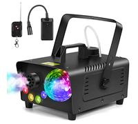 Katomi 800W Fog Machine with Activated Super Beautiful Crystal Magic Ball, Wireless Remote-Controlled Smoke Machine with 4 LED Lights,Huge Fog Output for Halloween, Christmas