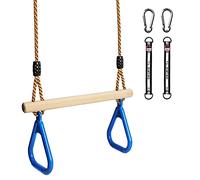 Katomi Wooden Swing Seat,with plastic rings multifunctional children's wooden trapeze