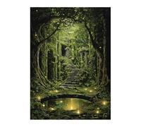 Katomula 100 Card Sleeves for MTG with 100 Inner Sleeve, Textured Back Art Sleeves, Fit Standard Size Cards - Forest