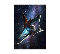 Katomula 100 MTG Card Sleeves with 100 Inner Sleeve, Textured Back Art Sleeves, Fit Standard Size Cards-Spaceship