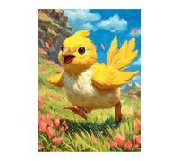 Katomula 100 MTG Card Sleeves with 100 Inner Sleeve, Textured Back Art Sleeves, Fit Standard Size Cards-Painting Chocobo