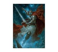 Katomula 100 MTG Card Sleeves with 100 Inner Sleeve, Textured Back Art Sleeves, Fit Standard Size Cards- Knight