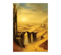 Katomula 100 MTG Card Sleeves with 100 Inner Sleeve, Textured Back Art Sleeves, Fit Standard Size Cards - Plains