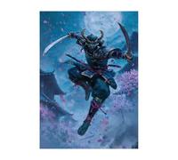 Katomula 100 MTG Card Sleeves with 100 Inner Sleeve, Textured Back Art Sleeves, Fit Standard Size Cards- Samurai