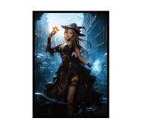 Katomula 100 PCS MTG Card Sleeves with 100 PCS Perfect Fit Sleeves, Art Matte Card Sleeves with Inner Sleeves - Fit Standard Size Cards - Necromancer and Amulet of Soul