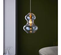 katonah lustre glass pendant light in champagne and satin brass