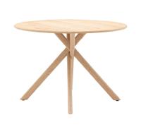 katonah wooden round dining table in natural