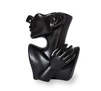 KatoonX Ceramic Greek Statue Face Vase Black Creative Head Sculpture for Home Decoration
