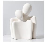 Katoonx Hugging Couple Statues Ceramic Lover Figurine Embrace Characters (White)