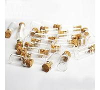 Katoot@ 11x22MM Cork Wood Mini Glass Bottles 100PCS Plastic Stopper Small Bottle Vial Jars Pendants Craftwork Drift Bottle Storage Craft (Cork Stopper)