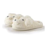 Katpost Fluffy Slippers for Womens Closed Toe House Slippers for Women Cute Cat Animal Soft Plush Slippers Fuzzy Comfy Bedroom Slippers Non Slip Winter Warm Home Shoes for Indoor Outdoor (g-Beige, 5)