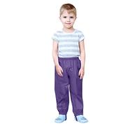 Katpost Girl's 10-12 Years Purple Rain Pants for Girls, Waterproof, Breathable, Lightweight, Adjustable, Cargo Pockets, Mid Rise, 28-30 inches Waist, 29 inches Inseam
