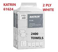 2400 Katrin Plus Paper Hand Towel EasyFlush M2 Pack x 15pcs White 61624
