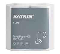 Katrin 82506 Plus Toilet Paper Roll EasyFlush 400 Sheets 2-ply ~ Pack of 20 Rolls