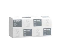 Katrin 83114 Plus V-fold Hand Towel Zig Zag 1 Ply White Handy Pack ~ 6000 Sheets