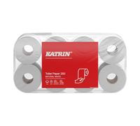 Katrin Basic 169505 Toilet Paper 2-Ply 250 Sheets 8 x 8 = 64 Rolls in Foil Bag Natural
