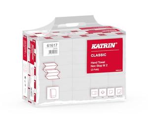 Katrin Classic Non-Stop M2 Folding Hand Towel 2-Ply 20.3 x 24 cm Interfold 25 x 160 = 4000 Towels in Mobile Phone Pack #61617, White
