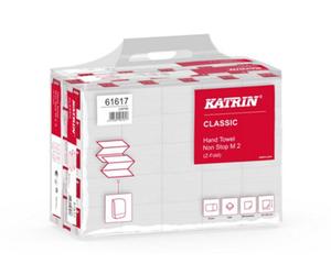 Katrin Classic Non-Stop M2 Folding Hand Towel 2-Ply 20.3 X 24 Cm Interfold 25 X 160 4000 Towels In Mobile Phone Pack 61617, White