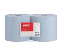 Katrin Industrial Wipes Roll, Large, 2-Ply Blue (Case of 2)