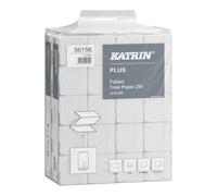 Katrin Katrin Plus Toilet Paper Single Sheet, 2-Ply, White, Tears: 250, L: 23 cm, W: 10.3 cm, Pack of 10000