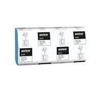 Katrin 362200 Basic quality Interleaved (Zig Zag) hand towels, 1 ply, blue, 250 towels per sleeve (single sleeve)