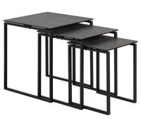 Katrine Black Ceramic Nest of 3 Tables
