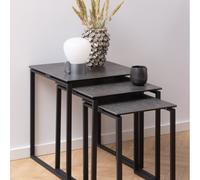Furniture To Go Katrine Ceramic Nest Of Tables In Black Set Of 3