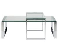 Katrine Clear Glass Coffee Table (Set of 2)