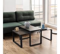 Katrine Coffee Table - Black Ceramic - Set of 2