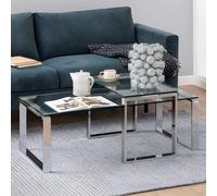 Katrine Coffee Table - Clear Glass - Set of 2