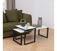 Katrine Coffee Table - White Ceramic - Set of 2