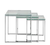 Furniture To Go Katrine Nest Of Tables With Glass Top Set Of 3