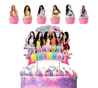Kats Cake Toppers, Kat-seye Birthday Decorations, 25 PCS | 1 Big Cake Topper, 24 Cupcake Toppers, Music Idol K-pop Party Supplies