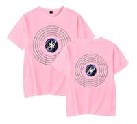 KATSEYE 2025 Beautiful Chaos Tour Merch T-Shirt - Unisex Short Sleeve Korean Style Graphic Tee Concert Apparel for K-Pop Fans (Pink,3XL)