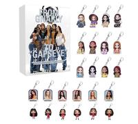 KATSEYE Advent Calendar 2026 Acrylic 24Day Christmas Countdown Calendar 01 | Katseye Merch Korean Idol Group Sophia Lara Yoonchae Megan Daniela Manon Katseye Keychain PINKY UP Gabriela Gnarly Wild Album