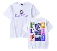 Katseye Beautiful Chaos Merch T-Shirt Unisex Casual Crewneck Short Sleeve Fashion Tee (XS,White)