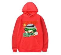 Katseye Merch Beautiful Chaos Hoodie Men Women Hip Hop Printing Pullover Hooded Sweatshirts (RED,4XL)