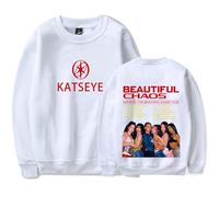 Katseye The Beautiful Chaos Tour Hooded Crewneck Long Sleeve Sweatshirt Men/women Concert Pullover (2,XL)