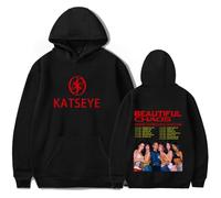 Katseye The Beautiful Chaos Tour Hooded Drawstring Pocket Sweatshirt Men/women Concert Pullover (1,L)
