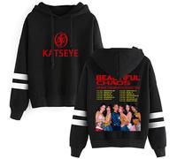 Katseye The Beautiful Chaos Tour Hooded Drawstring Pocketless Sweatshirt Men/women Concert Pullover (1,S)