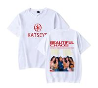 Katseye The Beautiful Chaos Tour Tee Crewneck Short Sleeve Tshirt Men/Women Concert Tops (2,XXS)