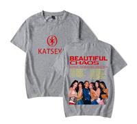 Katseye The Beautiful Chaos Tour Tee Crewneck Short Sleeve Tshirt Men/Women Concert Tops (3,XL)