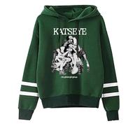 Katseye Tour Merch Hoodies Pocketless Parallel Bars Sleeve Sweatshirt Woman Man Clothes (Green,3XL)