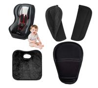 Katslyn 3 PCS Pram Strap Pads, Car Seat Strap Pads, Universal Seatbelt Covers Kids with Child Seat Pad and 2 Reflective Stickers for the Doors Compatible with Most Car Seats Strollers Baby Carriers