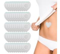 Katslyn 50pcs Castor Oil Pack,7cm Castor Oil Belly Button Patches,Self-Adhesive Pack Wrap Kit,Highly Absorbent,No Need to Clean