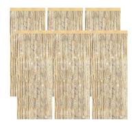 Katslyn 6 Pcs Champagne Gold Glitter Curtain 3.2ftx6.5ft Tinsel Curtains Gold Birthday Decorations Metallic Tinsel Door Hanging Foil Flow Door Streamers For Birthday Wedding Holiday Party